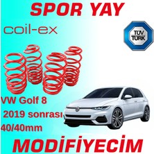 Modifiyecim Vw Golf 8 2019 Sonrası 40-40MM Coil-Ex Spor Yay Helezon
