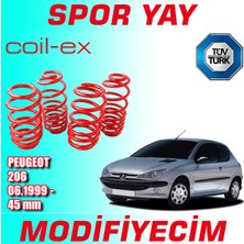 Modifiyecim Peugeot 206 1999 Sonrası 45MM Coil-Ex Spor Yay Helezon