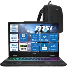 MSI Msı Cyborg 15 Intel Core I7 13620H 48GB Ddr5 512GB SSD RTX5070 Gddr7 8gb Windows 11 Home 15.6" Fullhd (1920X1080) 144HZ IPS Taşınabilir Bilgisayar B13WGKG847XTRH22 + Zetta Çanta