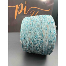 Pi Yarn Böcekli El Örgü Ipi Mavi 300 gr Mavi