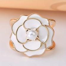 Dukart Trendlover Gül Figürlü Fular Yüzüğü, Eşarp Yüzüğü