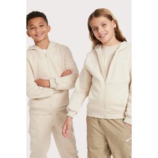 Nike Sportswear Full-Zıp  Fermuarlı Kapişonlu Çocuk Sweatshirt Krem