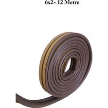 Homdep Nescamuse Kapı Pencere Fitili Yapışkanlı ( Kahverengi ) Kapı Pencere Bandı Bantları 6*2METRE=12METRE