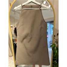 Kısa Elbise Açık Haki - Haki - S