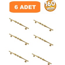 Homdep Nescamuse 160MM Galata Model Mobilya Mutfak Çekmece Dolap Dolabı Kulpu Kulbu Kulpları 6 Adet Gold