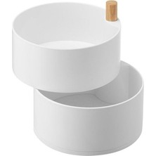 Feyza Design Şık 2 Raflı Beyaz Mücevher Saklama Kutusu