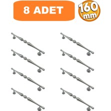 Homdep Nescamuse 160MM Galata Model Mobilya Mutfak Çekmece Dolap Dolabı Kulpu Kulbu Kulpları 8 Adet Krom