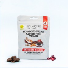 Elamore Şeker Ilavesiz, Glütensiz, Vegan Turna Yemişli Bitter Çikolata - Doypack, 50 gr