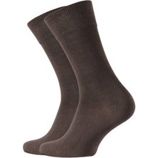 Meristanbul Business Çorap, 39-42, Yumuşak Pamuk Karışımlı, Kahverengi