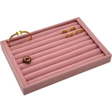 Feyza Design Ahşap Rulo Yüzük ve Kelepçe Standı, Pembe, Şık ve Kullanışlı Tasarım