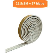 Homdep Kapı Pencere Fitili Yapışkanlı (Beyaz) Kapı Pencere Bandı Bantları 13,5x2 Metre= 27 Metre