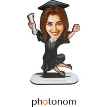 Photonom Mezuniyet Hediyesi Karikatür Mdf Biblo