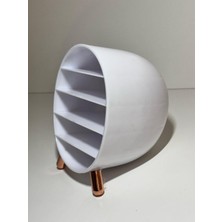 Feyza Design 4 Bölmeli Beyaz Makyaj ve Takı Organizeri, Kadınlar Için Pratik Kut