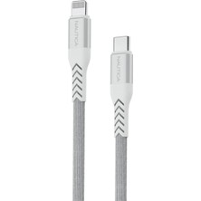 Nautica C420 Type-C To Lightning 20W Hızlı Şarj ve Data Kablosu 1.2 Metre Beyaz