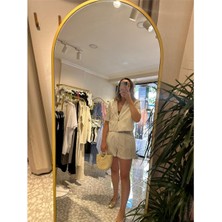 Şort Çizgili Kemerli