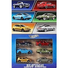 SHC4200 Hot Wheels 1:64 Ölçekli Metal Oyuncak Arabalar, Özel Süslemelere Sahip 6'lı Avrupa Aracı Seti (Stil