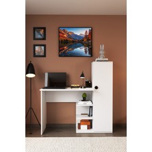 Matilda Dolaplı Dekoratif Çalışma Masası Fonksiyonel Çalışma Masası