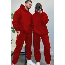 Yakamel Kadın-Erkek Çiftlere Özel Oversıze Kalın Eşofman Takımı