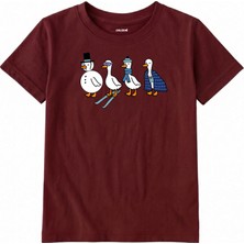 Colermi Pamuk Kumaş Çocuk Tişörtü – Dört Kaz Baskılı Tişört