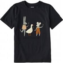 Colermi Pamuk Kumaş Çocuk Tişörtü – Sevimli Hayvanlar Baskılı Çocuk T-Shirt
