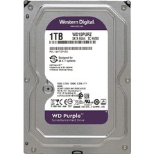 Sylar Wd 3,5" 1tb 5400RPM Sata3 64MB WD10PURZ Güvenlik Purple 7X24 Çalışabilme