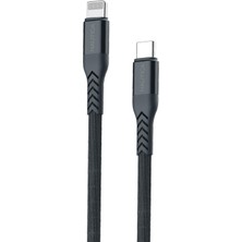 Nautica C420 Type-C To Lightning 20W Hızlı Şarj ve Data Kablosu 1.2 Metre Gri