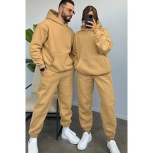 Yakamel Kadın-Erkek Çiftlere Özel Oversıze Kalın Eşofman Takımı