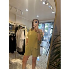 Şort Müslin Beli Lastikli