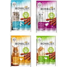 Royalist Ödül Çubukları – 4'lü Paket | %90 Et Içerikli Lezzetli Kedi Ödülleri