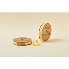 Emt Pazarlama Biye Ekoseli Katlı E04 Sarı 2 cm 25 Metre %65 Koton %35 Polyester