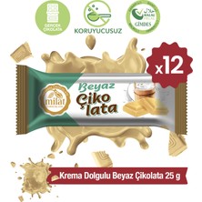 Milat Çikolata Milat Krema Dolgulu Beyaz Çikolata 12 × 25 g