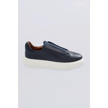 Uki Lacivert Casual Deri Ayakkabı