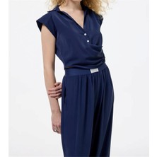 Bluz Kruvaze Düğmeli Quzu