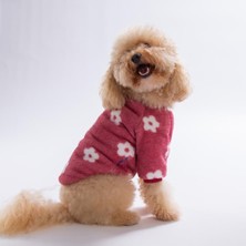 Pettrend Vişne Çiçek Desenli Cherry Blossom Sweat ( Dar Kalıp) Kedi Köpek Sweati Kedi Köpek Kıyafeti Köpek Peluşu Sıcak Tutan Sweat