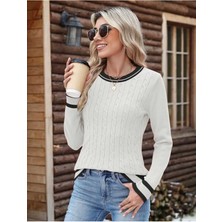 Youknitwear You Riviera %100 Pamuk Bisiklet Yaka Kadın Kazak