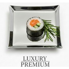 Arsel Çelik Mini Tepsi Bardak Altı Kupa Altı Kahve Sunum Tabağı Kare 304 Kalite 6'lı Set