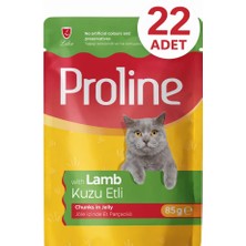 Proline Pouch Kuzu Etli Yaş Kedi Mama 22 x 85 gr