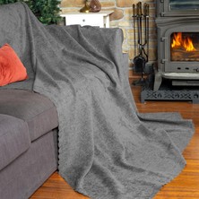 Latuda Home Premium Koltuk Örtüsü 110x175 Berjer Gramajlı Jakarlı Şönil Kurşun | Kanepe Örtüsü | 2 Adet