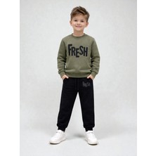 Ugly Duck 05-14 Yaş Arası Fresh Ikili Eşofman Takımı - Siyah-Haki