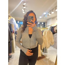 Sweatshirt Fitilli Fermuarlı