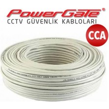 POWERGATE CELL 100mt, 2+1 (2x0,22+0,25) CCA %40 Bakır Alışımlı, Cctv Güvenlik Kablosu