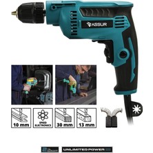 Assur 580W Metal Şanzıman 10MM Elektrikli Vidalama Matkap