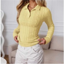 Youknitwear You Riviera %100 Pamuk Polo Yaka Kadın Kazak