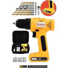 Assur Plus 12V USB Şarjlı Matkap Vidalama Dahili Batarya