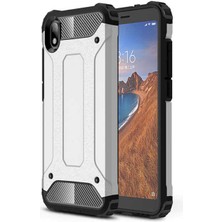 Kilifone - Xiaomi Redmi 9A Uyumlu - Kılıf Çift Katman Koruyucu Crash Military Tank Kılıf - Gri