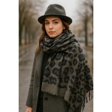Neşeli Butik Kadın Yumuşak Dokulu Leopar Desen Püsküllü Şal Atkı NBAKS051