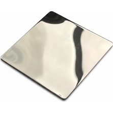 Arsel Sade Paslanmaz Çelik Bardak Altı Kupa Altı Kahve Çay Altlığı Kare 304 Kalite 6'lı