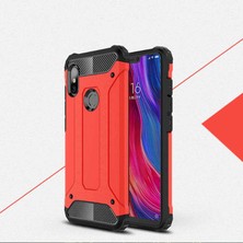Kilifone - Xiaomi Redmi 6 Uyumlu - Kılıf Çift Katman Koruyucu Crash Military Tank Kılıf - Kırmızı