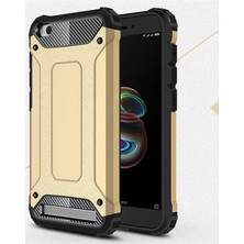 Kilifone - Xiaomi Redmi 5A Uyumlu - Kılıf Çift Katman Koruyucu Crash Military Tank Kılıf - Gold