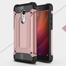 Kilifone - Xiaomi Redmi Note 4x Uyumlu - Kılıf Çift Katman Koruyucu Crash Military Tank Kılıf - Rose Gold
